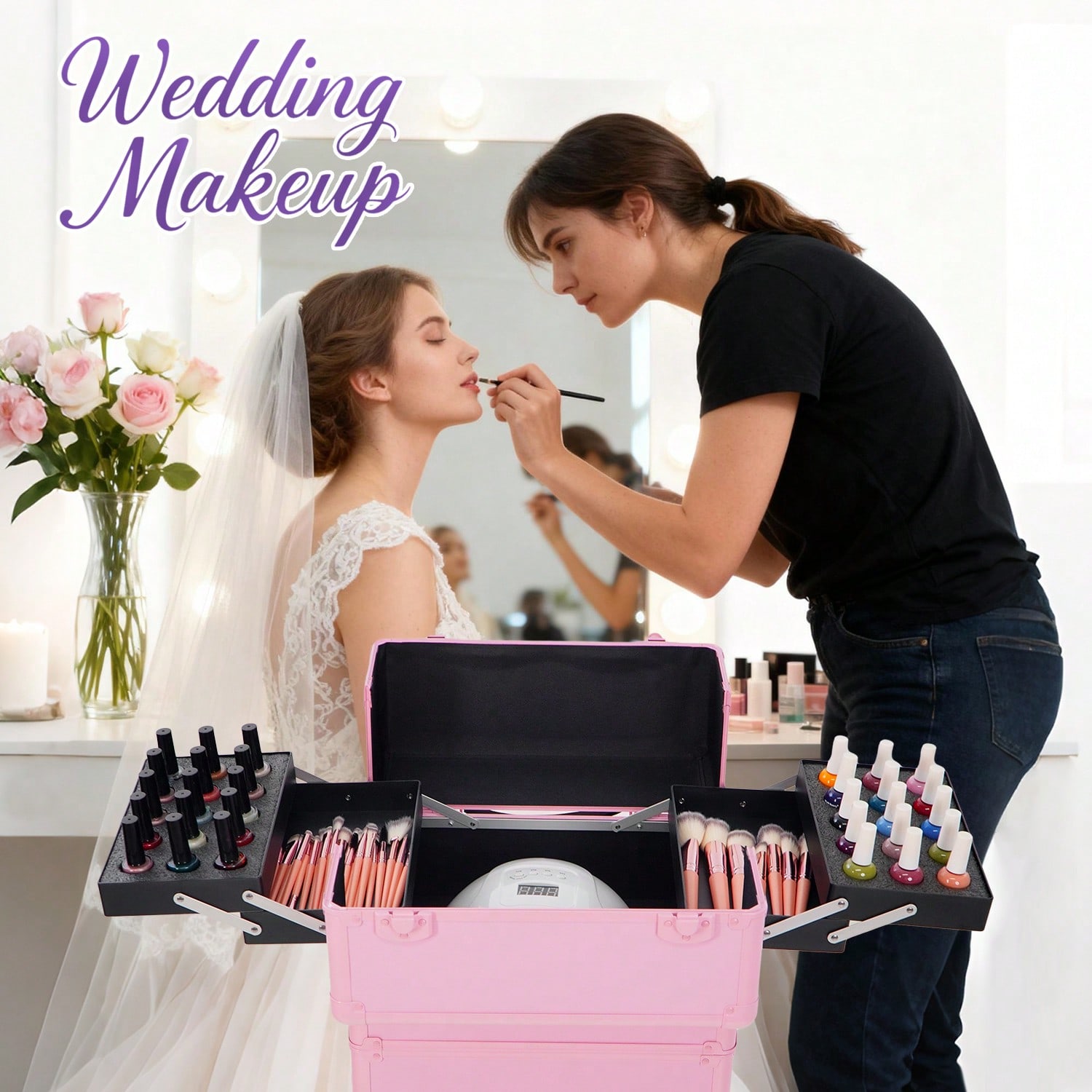 Valise de maquillage à roulett - Beauty Makeup Vanity avis et prix