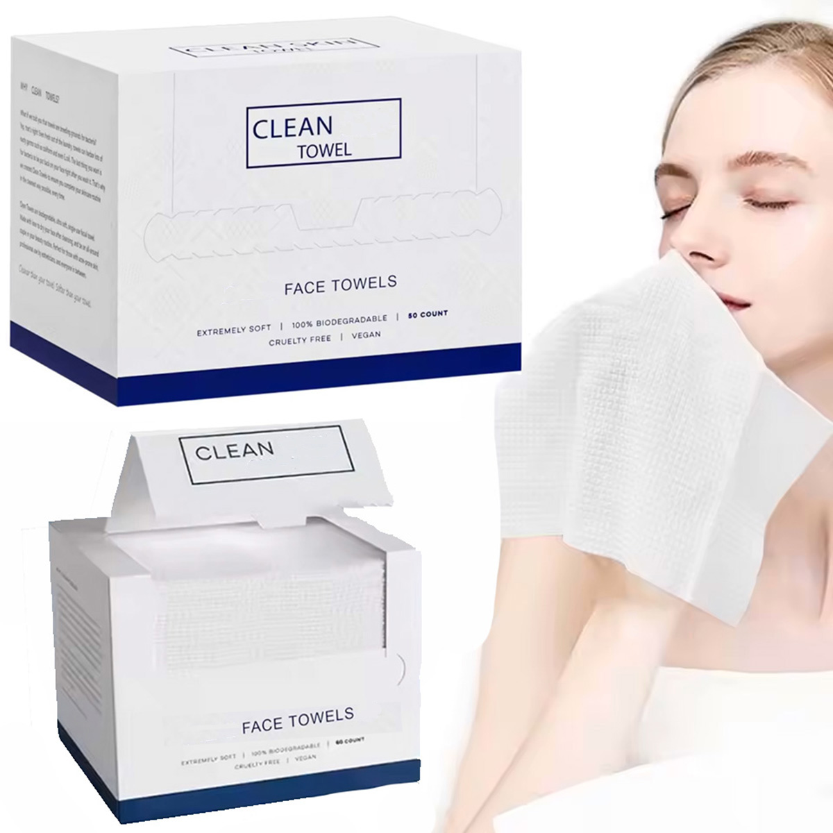 50 pièces/boîte, serviettes je - Beauty Makeup Vanity avis et prix